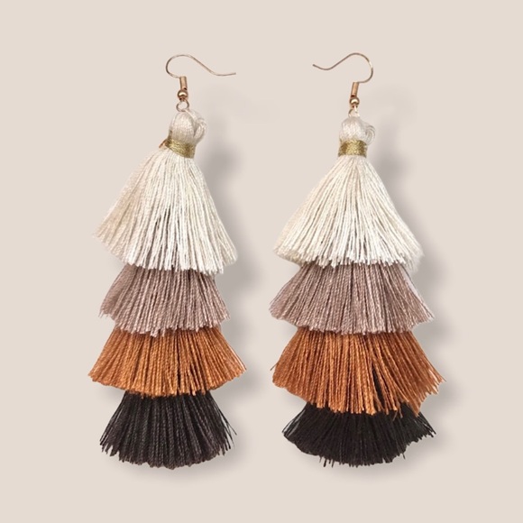 Lulus Jewelry - “Mi Amor” Colorful Layered Tassel Party Earrings